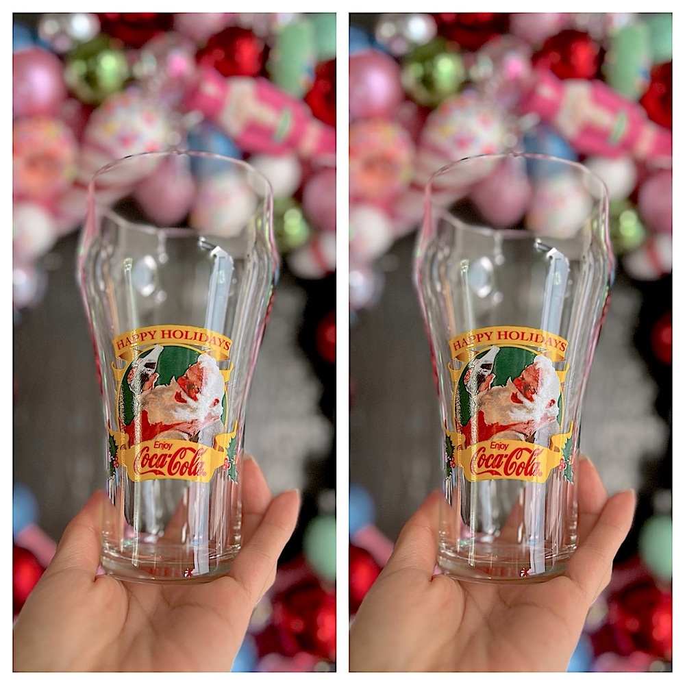 ✨VINTAGE🥤Coca Cola Christmas Santa Drinking Glasses SET🎄
